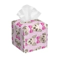 thumbnail image 1 of Gukieu Cute puppy Print Leather Tissue Box, PVC Waterproof Velcro Opening and Closing Square Tissue Box Holder, Suitable for Home and Office Decoration, 1 of 7