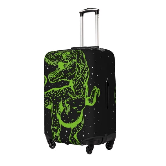 Gukieu DINOSAUR IN SPACE Print Suitcase Protective Cover, Elastic Zipper Buckle Suitcase Protective Cover, Suitable for Travel, Business Trip-Medium