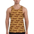 thumbnail image 1 of Gukieu Dachshund Dog Puppy Print Men's Quick Dry Fitness Vest, Round Neck Sleeveless Fitness Bodybuilding Top-3X-Large, 1 of 1
