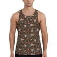 thumbnail image 1 of Gukieu Dachshund Dog Puppy Print Men's Quick Dry Fitness Vest, Round Neck Sleeveless Fitness Bodybuilding Top-Medium, 1 of 7