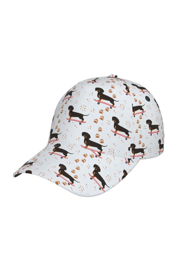 Dachshund Dog Prin Baseball Cap, Adjustable Sweat-wicking Daily,Travel, Sports Cap, Unisex