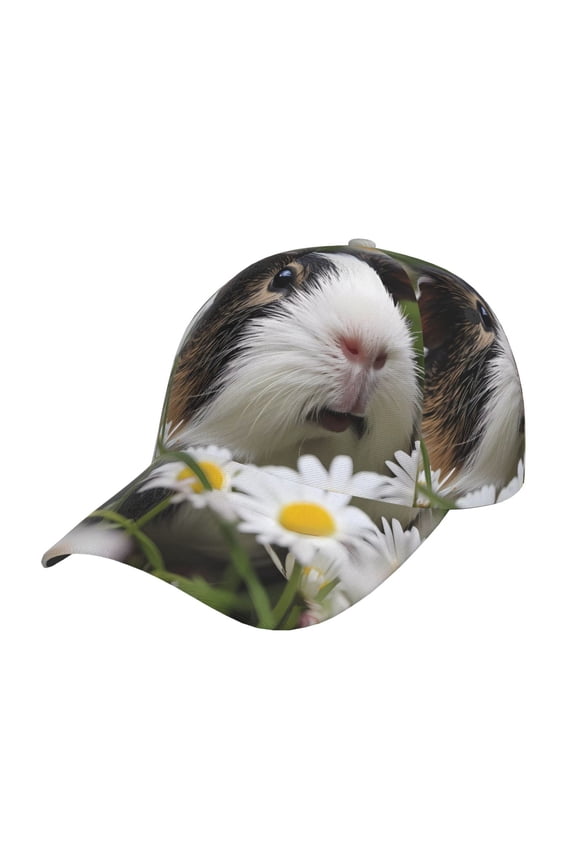 Daisy Guinea Pig Prin Baseball Cap, Adjustable Sweat-wicking Daily,Travel, Sports Cap, Unisex