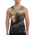 thumbnail image 1 of Gukieu Daisy Sleeping Sloth Print Men's Quick Dry Fitness Vest, Round Neck Sleeveless Fitness Bodybuilding Top-Small, 1 of 7