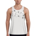 thumbnail image 1 of Gukieu Dandelion Blowing In The Wind Print Men's Quick Dry Fitness Vest, Round Neck Sleeveless Fitness Bodybuilding Top-4X-Large, 1 of 7
