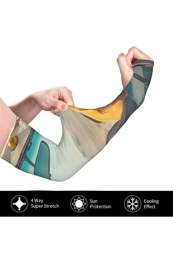 Desert Monkeys Drive for Adult Ice Silk Sun Protection Arm Sleeves, Moisture Wicking, UV Protection Outdoor Sports Arm Sleeves, Unisex