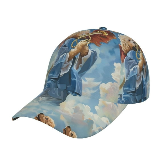 Gukieu Dog Angel Ascension Prin Baseball Cap, Adjustable Sweat-wicking Daily,Travel, Sports Cap, Unisex