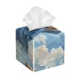 thumbnail image 1 of Gukieu Dog Angel Ascension Print Leather Tissue Box, PVC Waterproof Velcro Opening and Closing Square Tissue Box Holder, Suitable for Home and Office Decoration, 1 of 7