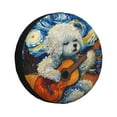 thumbnail image 1 of Gukieu Dog Guitar Starry Night Print Car Tire Cover, Adjustable Waterproof and Dustproof Tire Protection Cover, Suitable for SUV, Truck, Van-15 inch, 1 of 6