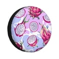 thumbnail image 1 of Gukieu Dragon Fruit Print Car Tire Cover, Adjustable Waterproof and Dustproof Tire Protection Cover, Suitable for SUV, Truck, Van-17 inch, 1 of 6