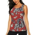 thumbnail image 1 of Gukieu Dragons2 Print Women's Quick-drying Fitness Vest, Round Neck Sleeveless Fitness T-shirt, Suitable for Yoga, Sports-Medium, 1 of 7