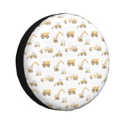 Gukieu Dump Truck Print Car Tire Cover, Adjustable Waterproof and Dustproof Tire Protection Cover, Suitable for SUV, Truck, Van-14 inch