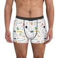 thumbnail image 1 of Gukieu Easter Rabbit Print Men's Boxer Briefs, High Elastic Moisture Wicking Boxer Briefs Underwear-X-Large, 1 of 5