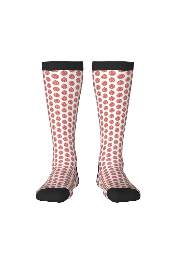 Easter eggs Print Contrast Color Stockings, Elastic Sports Socks Warm Socks Clothing Accessories, Adult Unisex