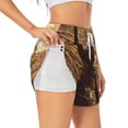 thumbnail image 1 of Gukieu Egyptian Cat Pharaoh Magic Print Women's Sports Shorts with Drawstring Elastic Waistband for Running, Yoga, Fitness-Large, 1 of 7