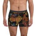 thumbnail image 1 of Gukieu Embroidery Chicken Rooster And Sunflowers Print Men's Boxer Briefs, High Elastic Moisture Wicking Boxer Briefs Underwear-Medium, 1 of 5