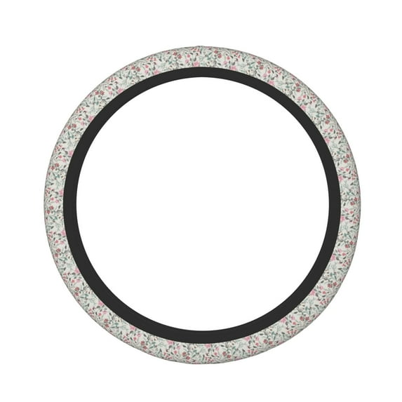 Gukieu Fairy Floral Print Elastic Steering Wheel Cover, Anti-slip and Sweat-proof Car Steering Wheel Protector Cover for Cars, Vans, Trucks Car Accessories