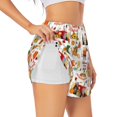 thumbnail image 1 of Gukieu Fall Farm Pumpkin Print Women's Sports Shorts with Drawstring Elastic Waistband for Running, Yoga, Fitness-Medium, 1 of 7