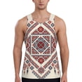 thumbnail image 1 of Gukieu Fashion Tatreez2 Print Men's Quick Dry Fitness Vest, Round Neck Sleeveless Fitness Bodybuilding Top-X-Large, 1 of 7