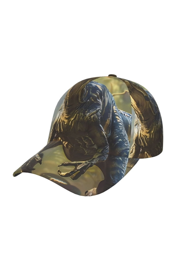 Ferocious Dinosaur Prin Baseball Cap, Adjustable Sweat-wicking Daily,Travel, Sports Cap, Unisex