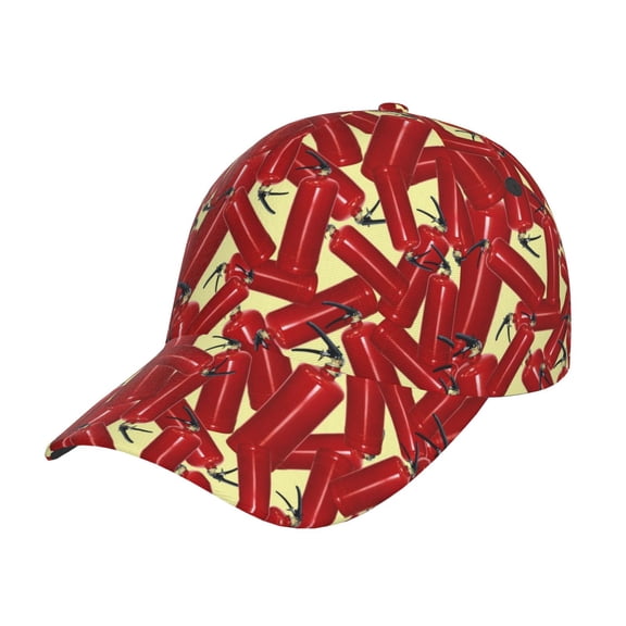 Gukieu Fire Extinguisher Prin Baseball Cap, Adjustable Sweat-wicking Daily,Travel, Sports Cap, Unisex