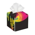 thumbnail image 1 of Gukieu Flamingo And Palm Trees At Sunset Print Leather Tissue Box, PVC Waterproof Velcro Opening and Closing Square Tissue Box Holder, Suitable for Home and Office Decoration, 1 of 7