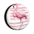 thumbnail image 1 of Gukieu Flamingo Print Car Tire Cover, Adjustable Waterproof and Dustproof Tire Protection Cover, Suitable for SUV, Truck, Van-16 inch, 1 of 6
