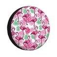 thumbnail image 1 of Gukieu Flamingo Print Car Tire Cover, Adjustable Waterproof and Dustproof Tire Protection Cover, Suitable for SUV, Truck, Van-16 inch, 1 of 6