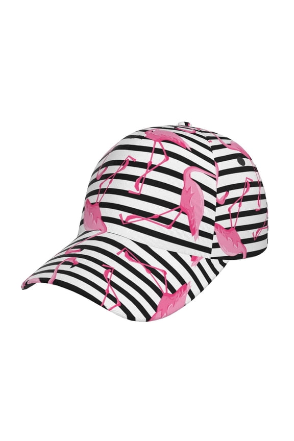 Flamingos Prin Baseball Cap, Adjustable Sweat-wicking Daily,Travel, Sports Cap, Unisex