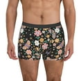 thumbnail image 1 of Gukieu Floral Insects Print Men's Boxer Briefs, High Elastic Moisture Wicking Boxer Briefs Underwear-Medium, 1 of 5