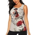 thumbnail image 1 of Gukieu Floral Leopard Butterflies Print Women's Quick-drying Fitness Vest, Round Neck Sleeveless Fitness T-shirt, Suitable for Yoga, Sports-XX-Large, 1 of 7