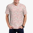 thumbnail image 1 of Gukieu Floral Retro Style Print Men's Quick-drying POLO Shirt, Button-down Summer T-shirt, Suitable for Work and Outdoor Activities-XX-Large, 1 of 6