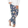 thumbnail image 1 of Gukieu Flower Print Youth Home Trousers, Elastic Waistband with Pockets for Home and Outing, Suitable for Children Aged 5-16-Large, 1 of 6