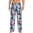 thumbnail image 1 of Gukieu Flowers Print Men's Home Trousers, Elastic Drawstring Home Pajamas Clothing Suitable for Adult Men-X-Large, 1 of 6