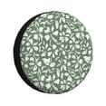 thumbnail image 1 of Gukieu Flowers With Leaves Print Car Tire Cover, Adjustable Waterproof and Dustproof Tire Protection Cover, Suitable for SUV, Truck, Van-17 inch, 1 of 6