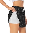 thumbnail image 1 of Gukieu Flying Dandelion Print Women's Sports Shorts with Drawstring Elastic Waistband for Running, Yoga, Fitness-Small, 1 of 7