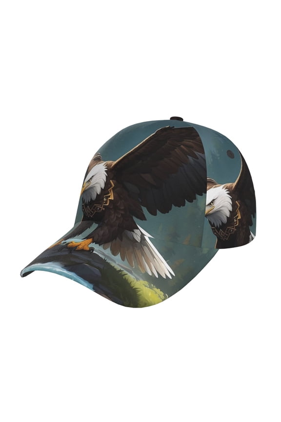 Forest River Bald Eagle Prin Baseball Cap, Adjustable Sweat-wicking Daily,Travel, Sports Cap, Unisex