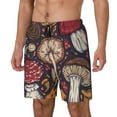 thumbnail image 1 of Gukieu Forest Wild Mushroom Print Men's Double Layer Sports Swim Trunks, Quick Dry Adjustable Waist Swim Shorts Swimwear-Large, 1 of 6