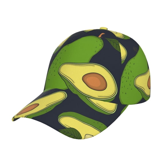 Gukieu Fresh Avocado Prin Baseball Cap, Adjustable Sweat-wicking Daily,Travel, Sports Cap, Unisex