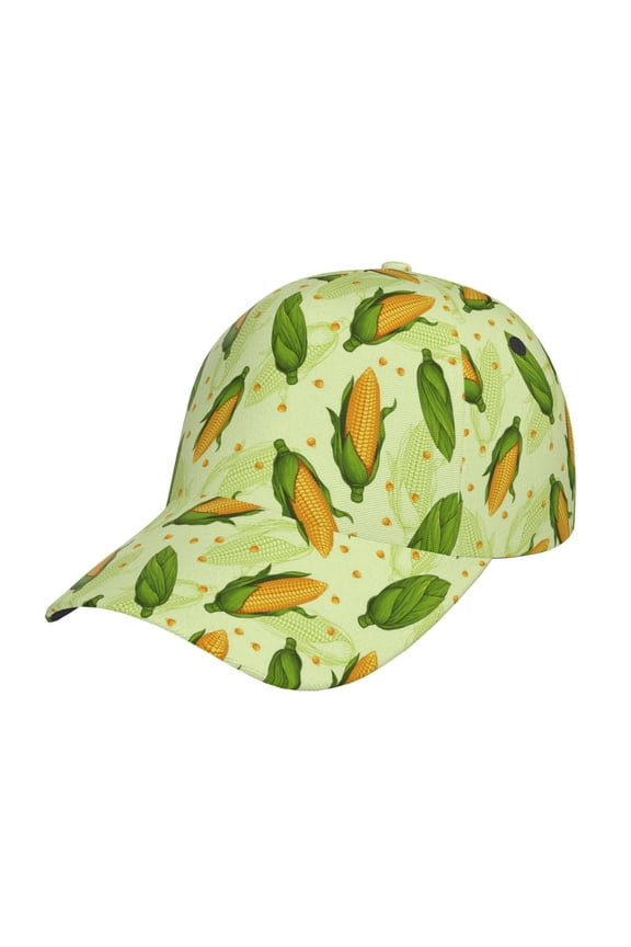 Fresh Corn Prin Baseball Cap, Adjustable Sweat-wicking Daily,Travel, Sports Cap, Unisex
