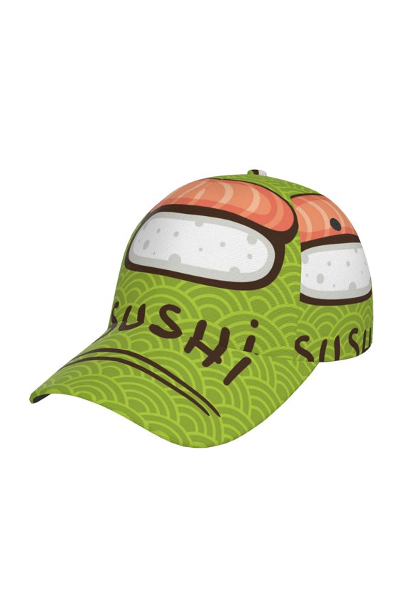 Fresh Sushi Prin Baseball Cap, Adjustable Sweat-wicking Daily,Travel, Sports Cap, Unisex