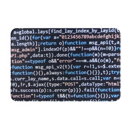 Gukieu Function Source Code Print Dust-proof Floor Mats, Water-absorbent and Non-slip Flannel Door Mats 16x24in, Home Decoration Suitable for Kitchen, Bathroom, Garage