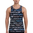 thumbnail image 1 of Gukieu Function Source Code Print Men's Quick Dry Fitness Vest, Round Neck Sleeveless Fitness Bodybuilding Top-Medium, 1 of 7