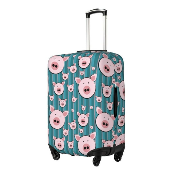 Gukieu Funny Pig Faces Print Suitcase Protective Cover, Elastic Zipper Buckle Suitcase Protective Cover, Suitable for Travel, Business Trip-Small