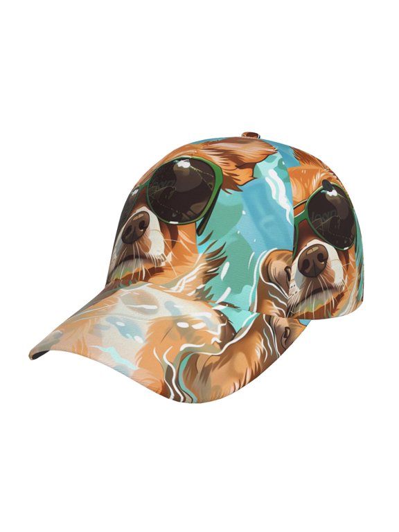Funny Swimming Chihuahua Prin Baseball Cap, Adjustable Sweat-wicking Daily,Travel, Sports Cap, Unisex