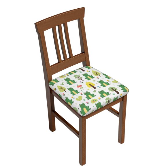 Gukieu Funny Toad Print Square Cushion Cover, Elastic Strap Chair Protector, Suitable for Family Restaurant, Hotel Banquet Decorations-Six Piece