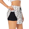 thumbnail image 1 of Gukieu Funny goose birds Print Women's Sports Shorts with Drawstring Elastic Waistband for Running, Yoga, Fitness-Large, 1 of 7