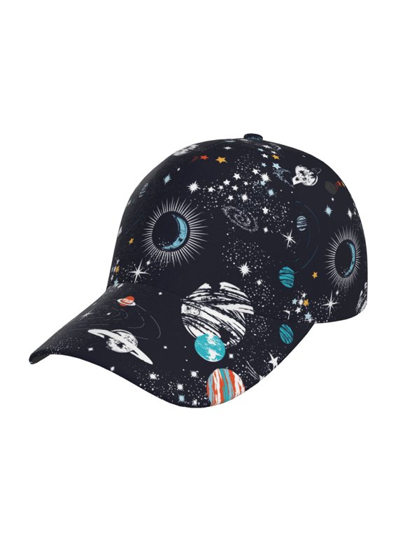 Galaxy2 Prin Baseball Cap, Adjustable Sweat-wicking Daily,Travel, Sports Cap, Unisex