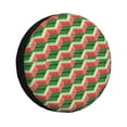 thumbnail image 1 of Gukieu Geometric Watermelon Print Car Tire Cover, Adjustable Waterproof and Dustproof Tire Protection Cover, Suitable for SUV, Truck, Van-14 inch, 1 of 6
