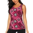thumbnail image 1 of Gukieu Geometry Print Women's Quick-drying Fitness Vest, Round Neck Sleeveless Fitness T-shirt, Suitable for Yoga, Sports-Large, 1 of 7