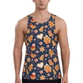 thumbnail image 1 of Gukieu Gingerbread Delights Print Men's Quick Dry Fitness Vest, Round Neck Sleeveless Fitness Bodybuilding Top-3X-Large, 1 of 7